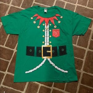 Fruit of the Loom Elf Ugly Shirt T-Shirt - Green and Red